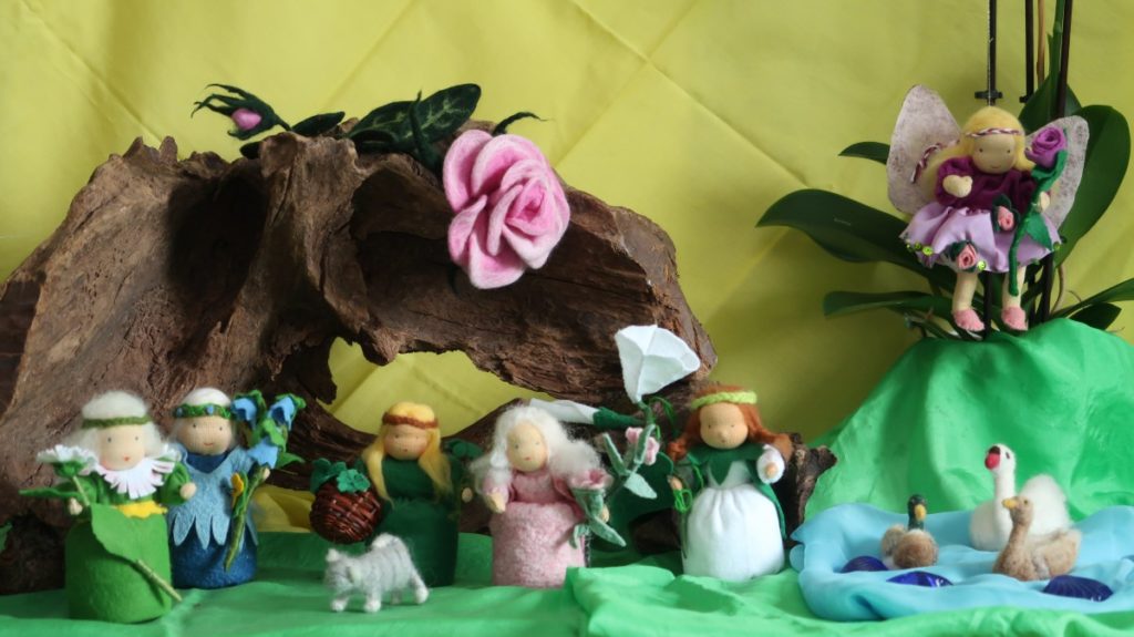 Jahreszeitentisch Sommer nach Waldorfart